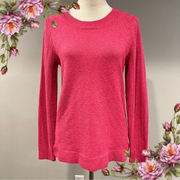 Maurice’s casual long sleeve scoop neck Pink Sweater size small - Picture 1 of 12